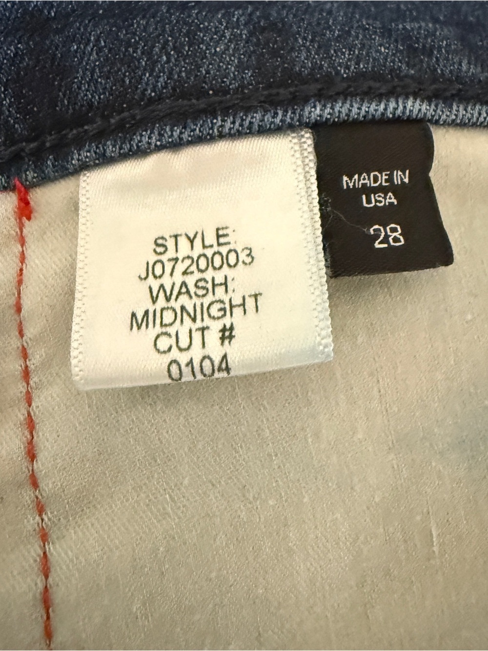 Veronica Beard Navy Slim Straight Jeans with Red Side Stripes - Picture 3 of 8